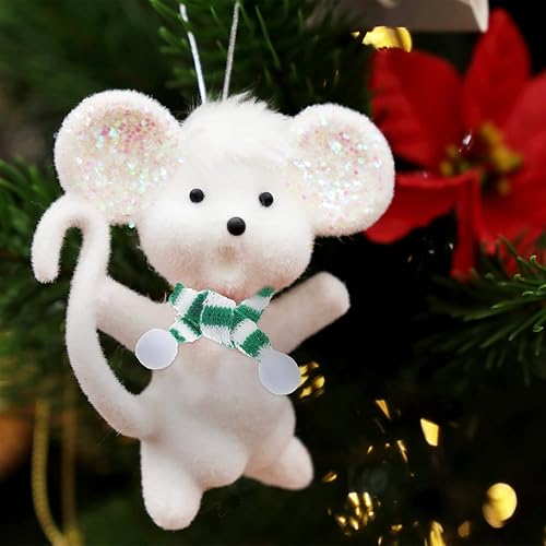 Miniatura 3 de LUOZZY 18 mini bufanda de muñeca de Papá Noel, bufanda de punto para botella de vino, suministros de fiesta de Navidad (verde blanco, 0.4 x 9.1 in)