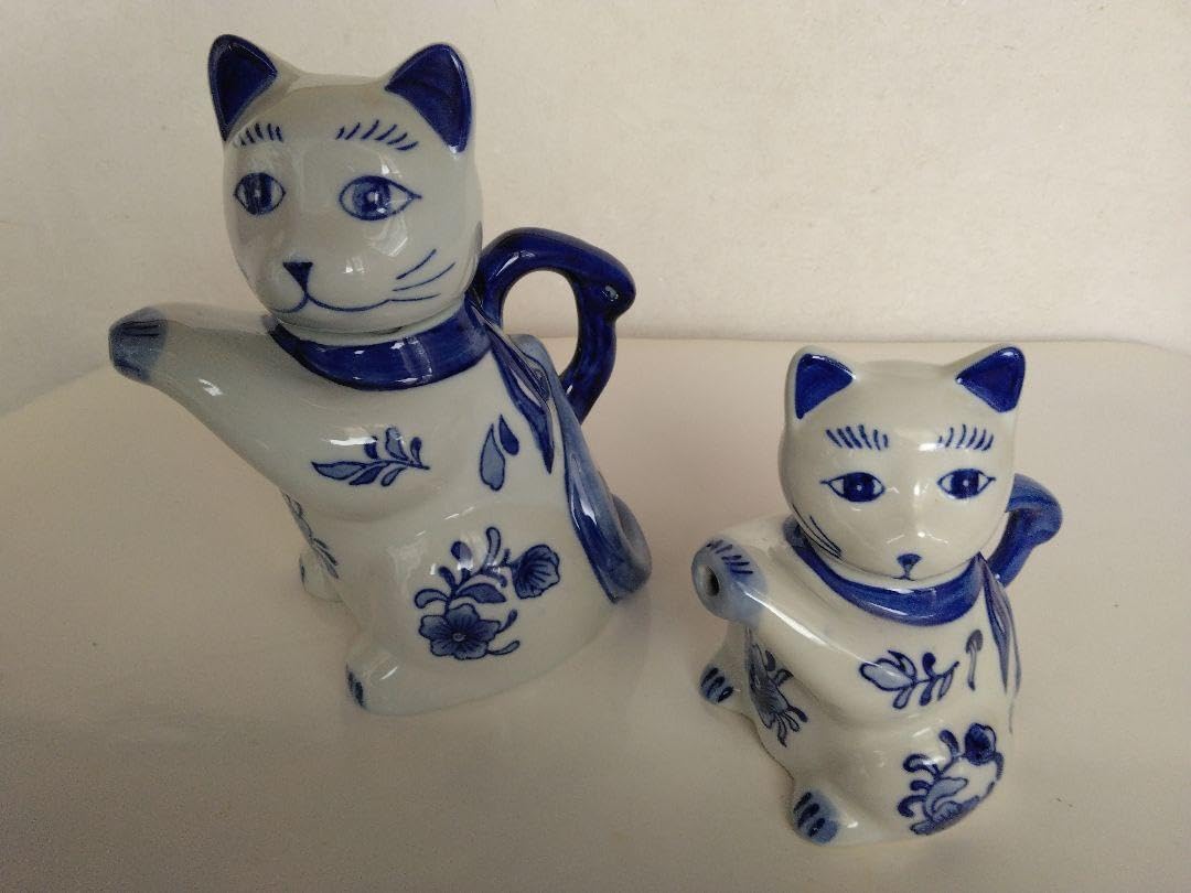 皿付陶器鉢 彩色焼磁 ブルー【資材 10cm】｜ 【植物のITANSE