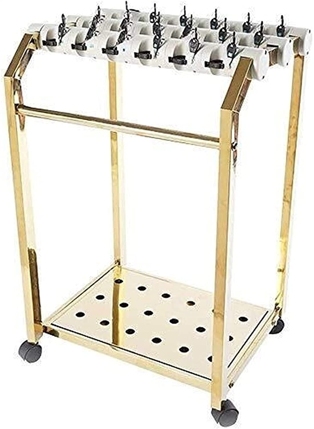 Porte-parapluie titane en acier inoxydable LUNEZY de 18 têtes pour hall d'hôtel