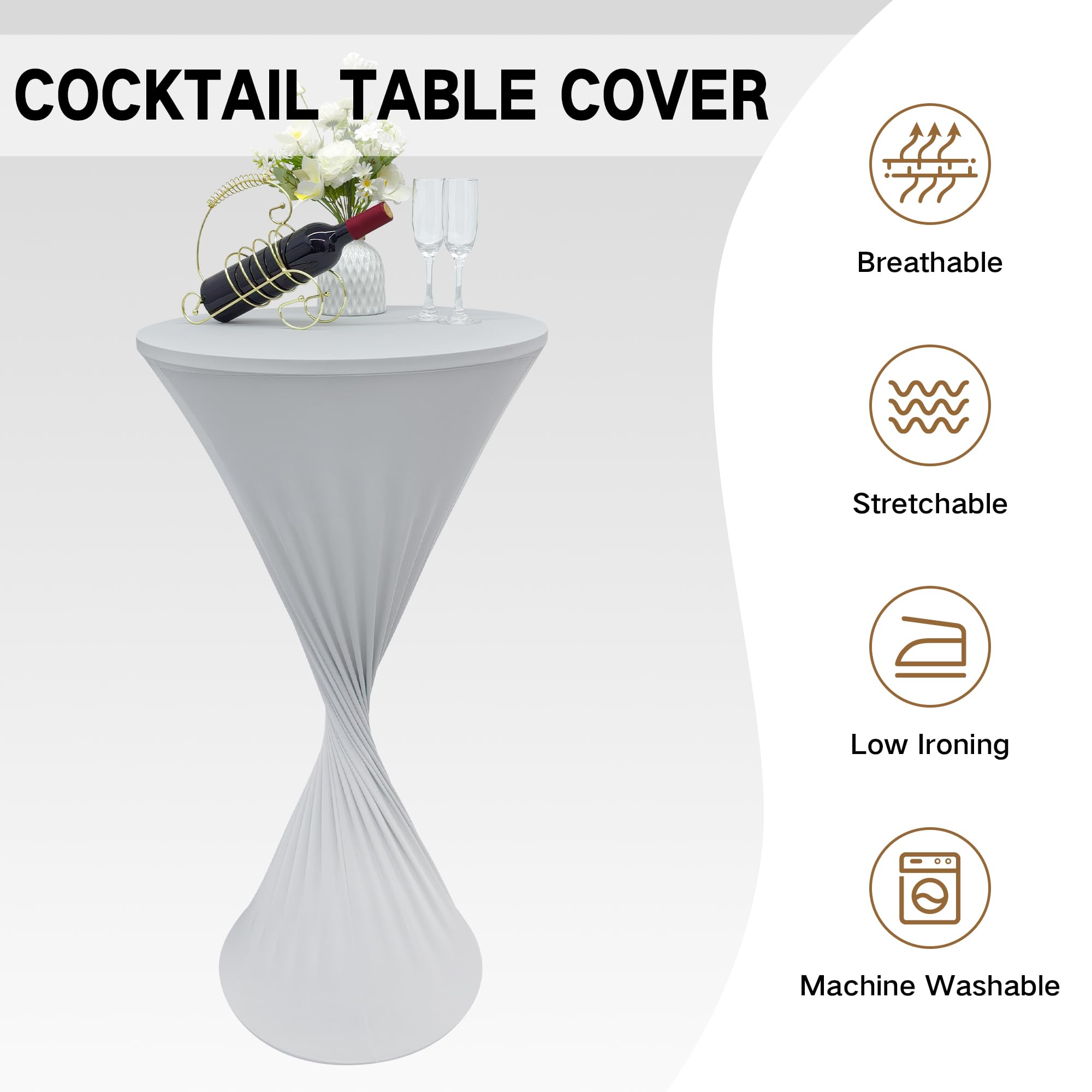 Tina's 4 Pack 30x42 Inch Highboy Spandex Cocktail Table