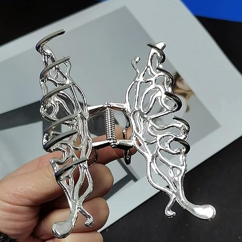 Miniatura 6 de 2 pinzas de metal grandes para el cabello, pinzas para el cabello plateadas, pinzas de cabello perfectas para mujeres y cabello más delgado y