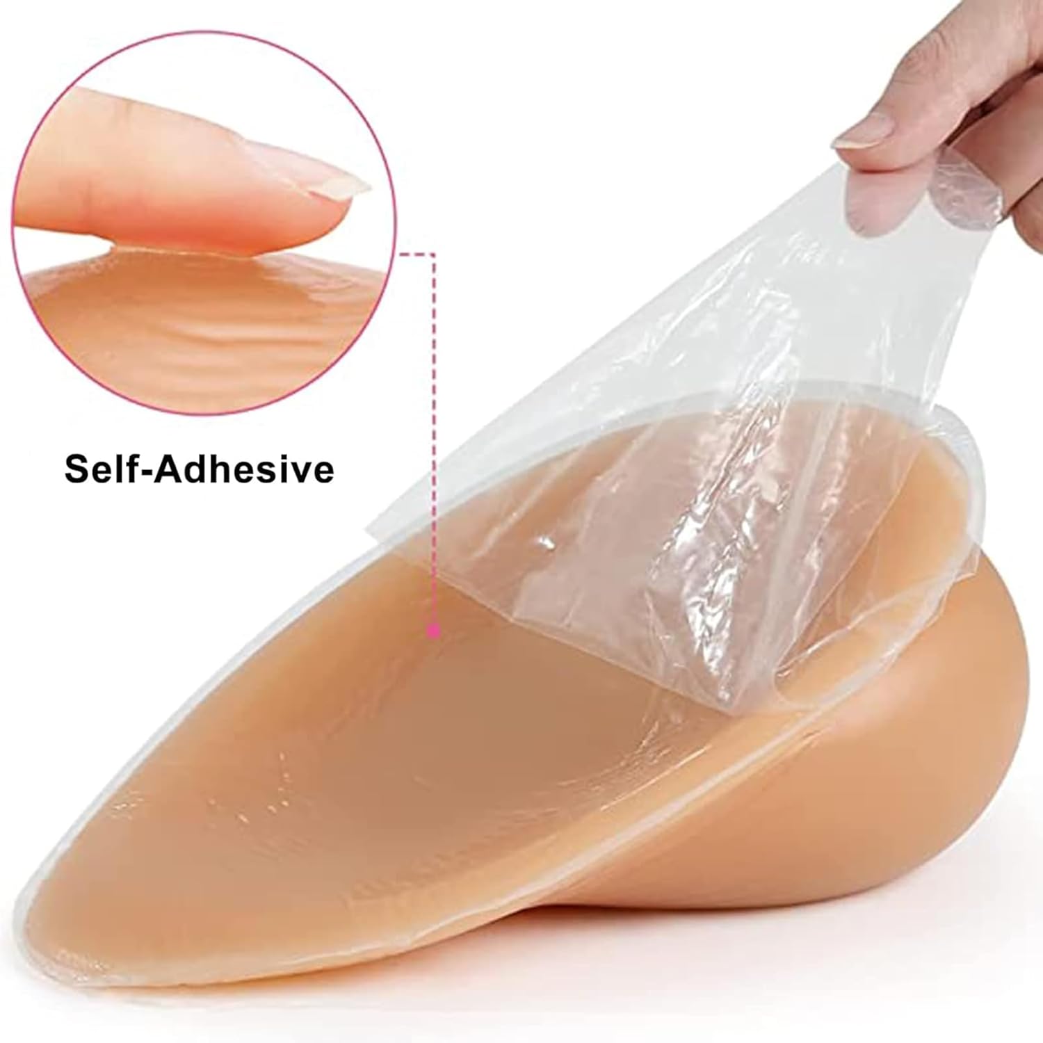 Long Tail Teardrop Shaped Silicone Breast Forms Self-Adhesive 600-1600g/pair Fake Boobs for Transgender Mastectomy Prosthesis Bra Enhancers Inserts(1200g/Pair, Suntan)