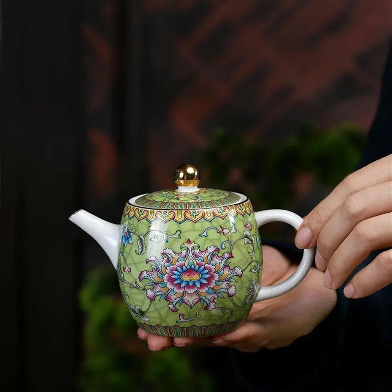 Czajnik, zestawy do herbaty podróżnej, zestaw do herbaty popołudniowej z czajniczkiem, orientalna porcelana, ceramika, czajniczek Gaiwan, zestaw do ceremonii parzenia herbaty, emaliowany czajniczek,