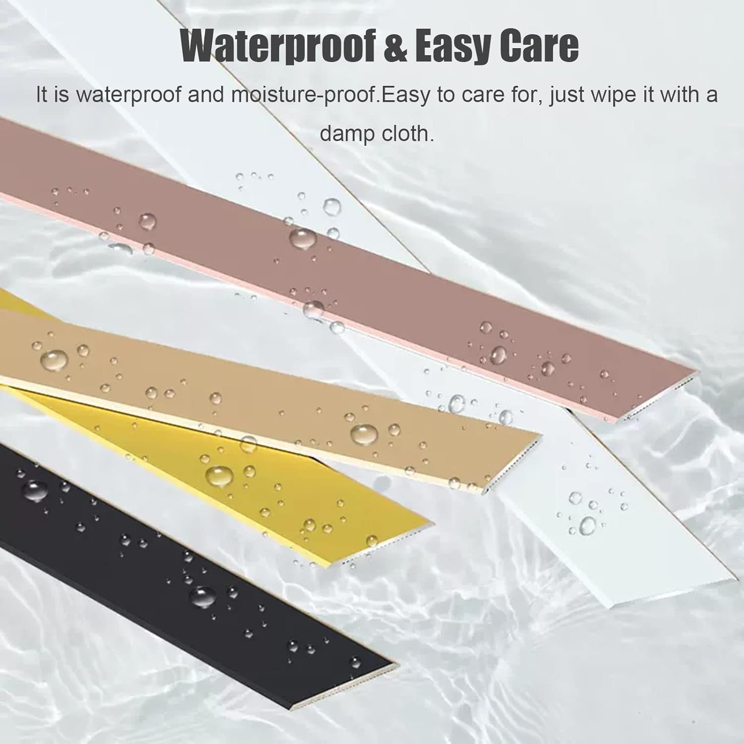 Aluminum Flat Floor Threshold Strip, Wall Trim Strip Cover Door Carpet Edge Door Threshold Bar for Laminate/Tile/Wood and Lino Flooring (E Length 90cm/35in)