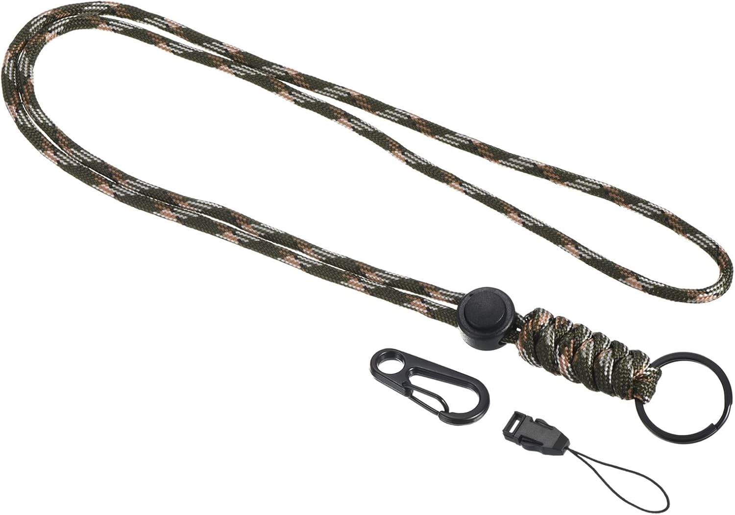 PATIKIL Badge Lanyard Necklace Keychain Cord Metal Clasp Hook Ring Strap for Keys Whistle ID Card Badge Holder
