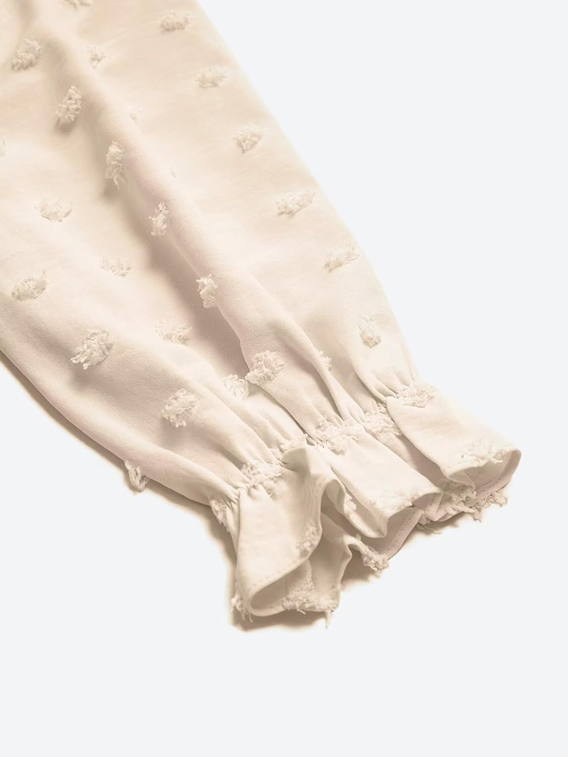 Flamingals Women's Long Sleeve Peplum Blouse Square Neck Cute Elegant Ruffle Smocked Babydoll Shirts - Image 5