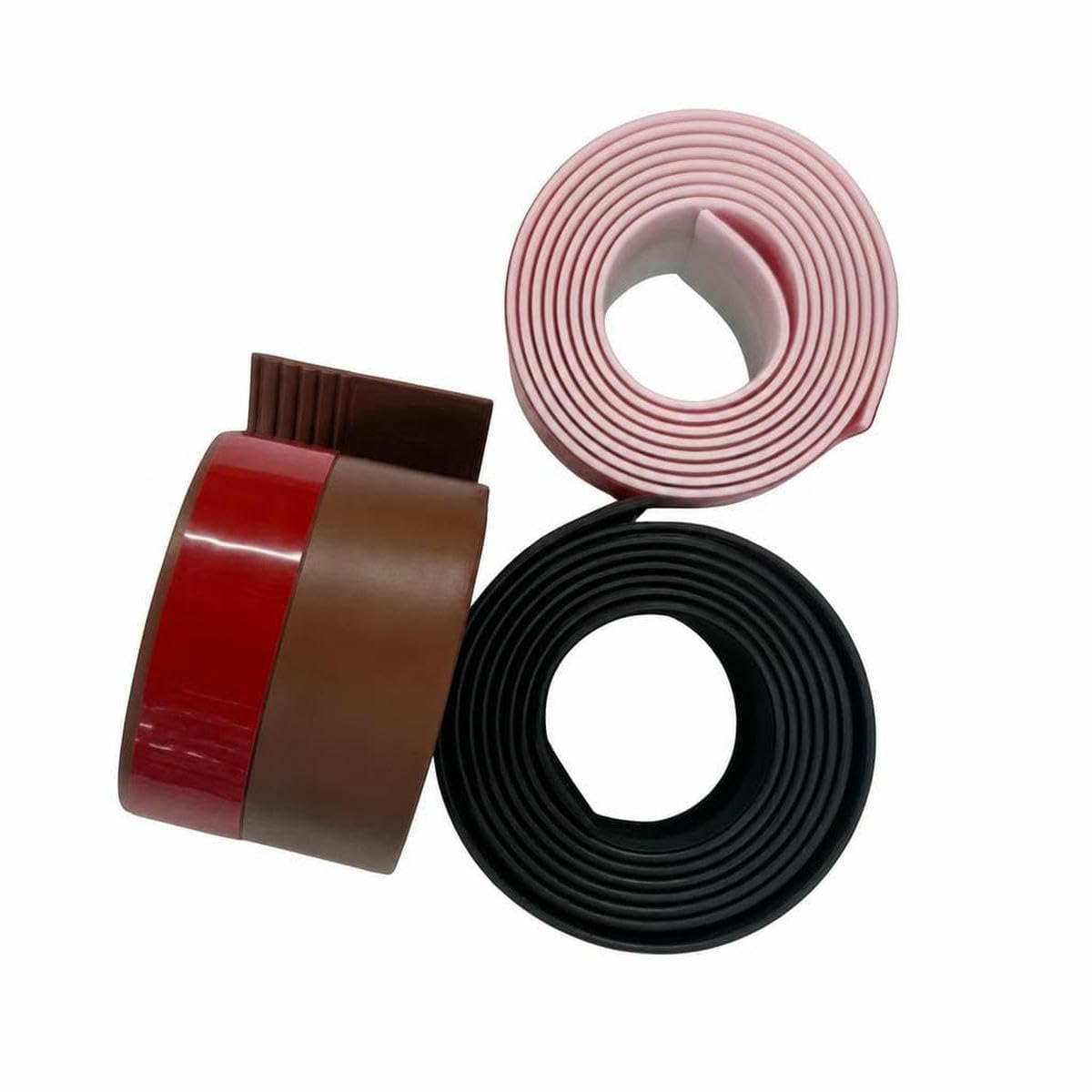 1M Thickened Door Bottom Seal Strip Self-Adhesive Silicone Rubber Weatherstrip Soundproof Windproof Dustproof Gap Sealer-Brown-5cm x 1m