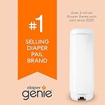 Recharge Diaper Genie Easy Roll avec 18 Sacs - pour les seaux Diaper Genie Signature et Platinum | Dure jusqu'à 5 Mois ou Contient jusqu'à 846 Couches Nouveau-Né par Recharge bleu 1 Compte