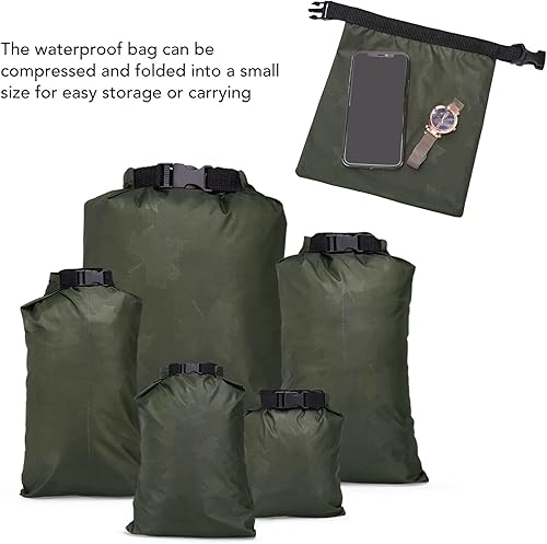 Miniatura 2 de VBESTLIFE Sacos secos, 1.5L, 4L, 5L, 7L, 10L, 10L, 5 bolsas secas de almacenamiento para natación al aire libre, camping, rafting, kayak, rafting,