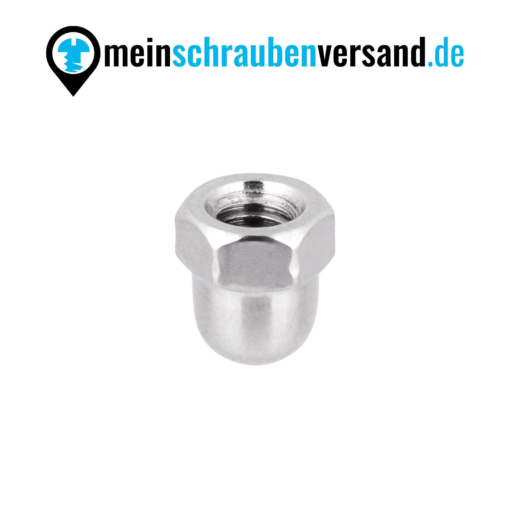 Hutmuttern Sechskant M12 hohe Form DIN 1587 Edelstahlmuttern A2 Kappenmuttern Sechskantmuttern cap nuts M12 100 Stück