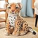 NatureMan 9inches Cheetah Plush Toy,Cute & Lifelike Cheetah Stuffed Animals Plush Toy,Gifts for Boys and Girls (Brown)