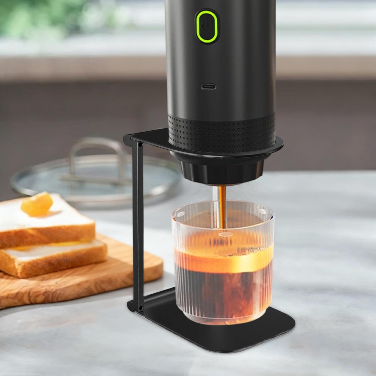 Soporte para Cafetera de Goteo, Soporte para Máquina de Espresso, Robusto, Accesorios, Portátil, Soporte para Cafetera Manual para Hogar