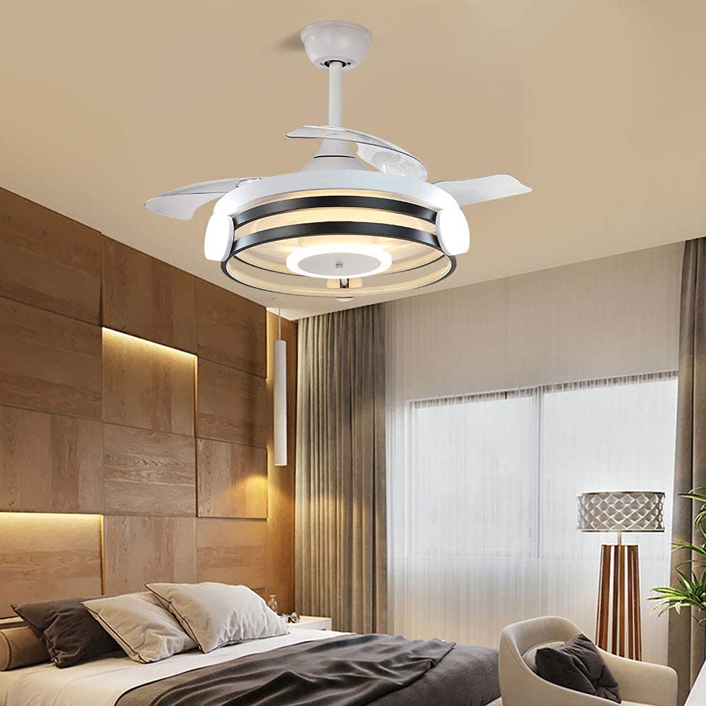 Ventilatore a Soffitto 42 Pollici - Con LED, Telecomando, 5 Pale in ABS e motore DC Reversibile - Nero | Leroy Merlin