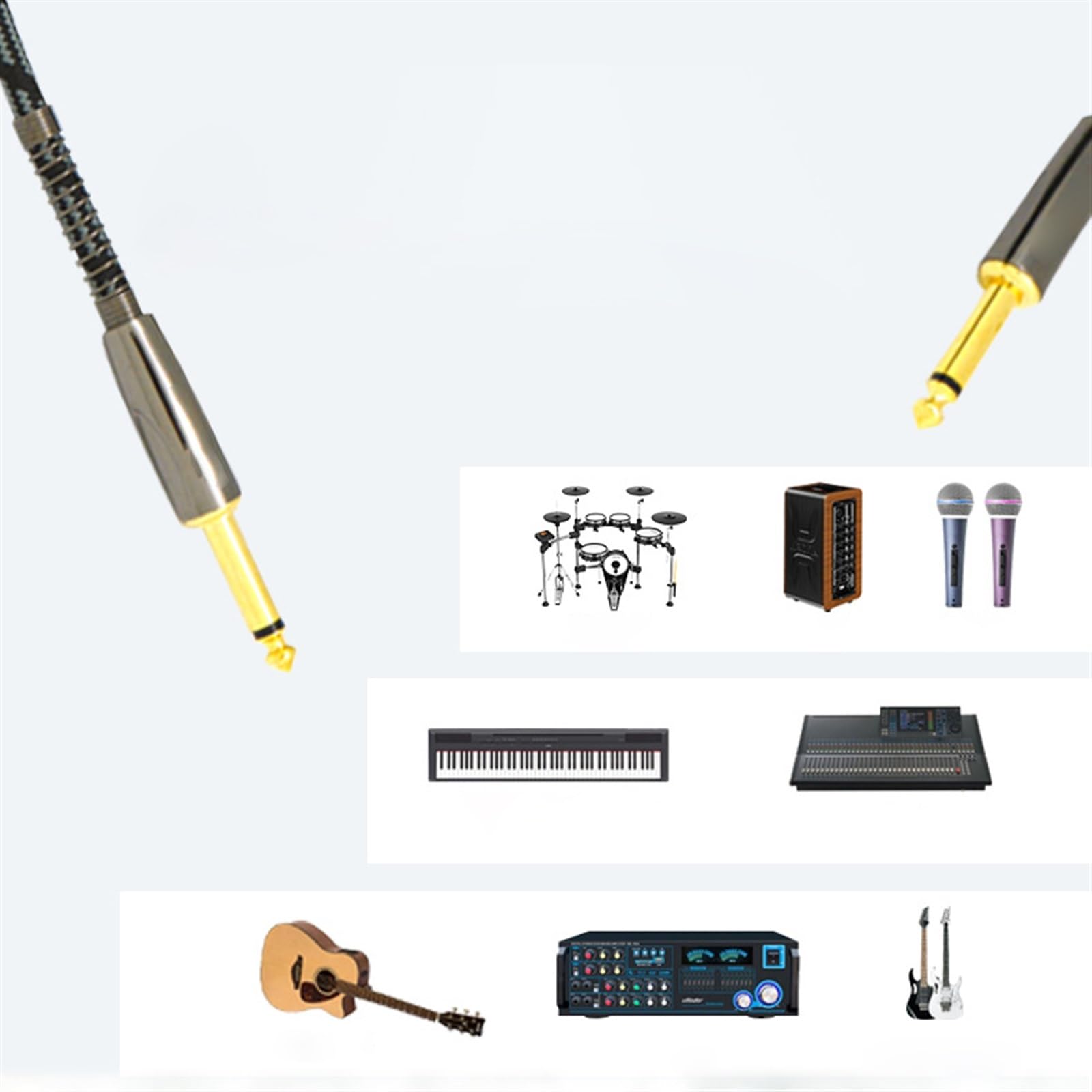 akcesoria do gitary Linia Przyłączeniowa Gitary 3 Metry Linia Audio Instrumentu Basowego Odtwarzająca Linię Uniwersalną