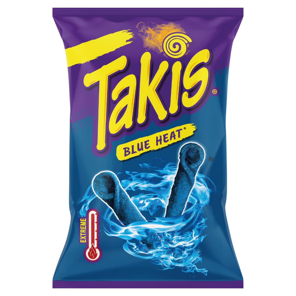 takis blue heat seasoned chilli and lime flavour fried maize snack 100g spider man edition,get free flavourito kunafa pistachio chocolate bar, 20g by decadent foods,(imported-uk)