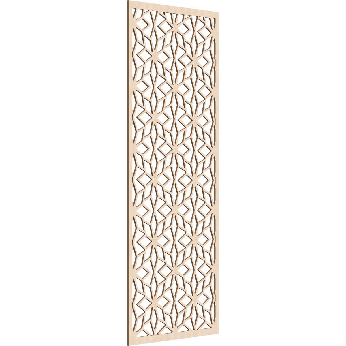 Lake Decorative Pierced Fretwork Wood Wall Panels, 35 3/8"W x 89 3/8"H x 3/8"T, Red Oak