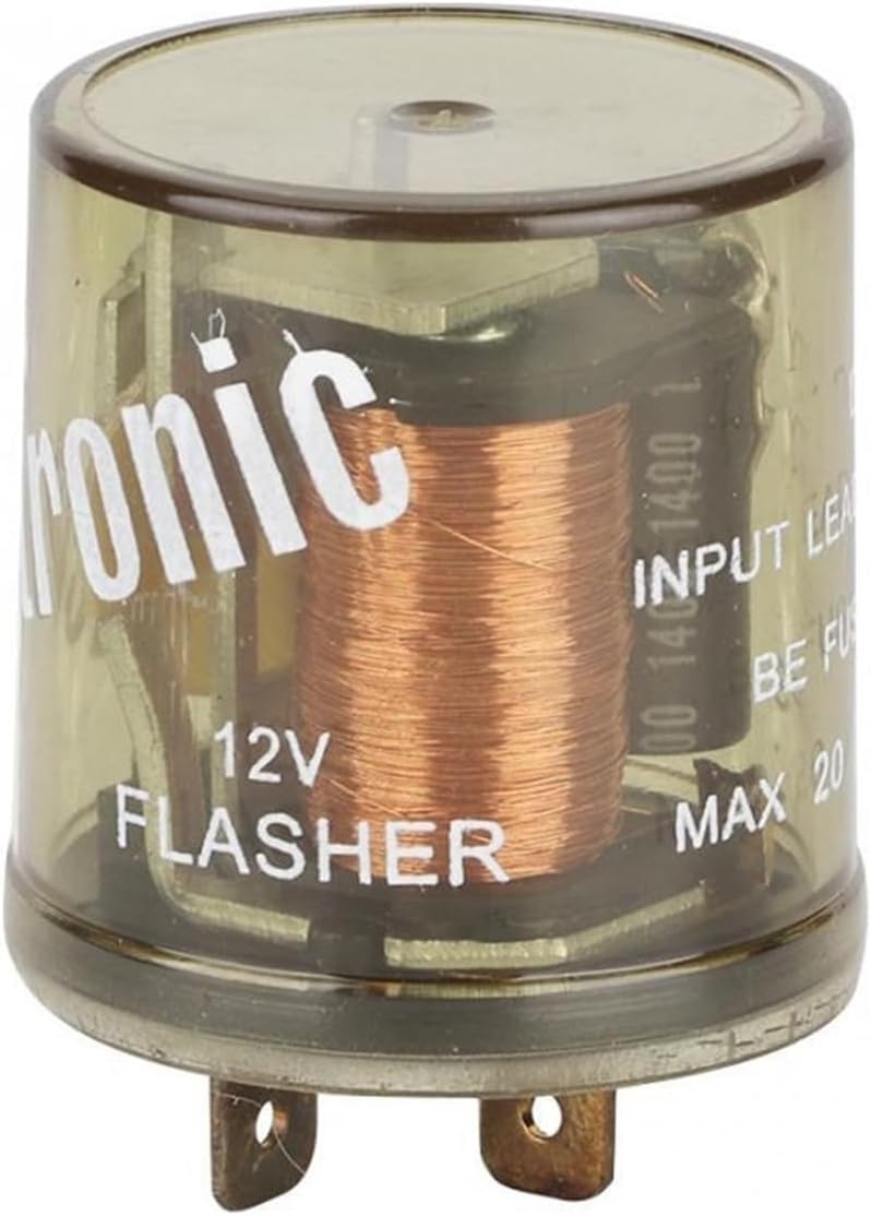 Relay 2 Pin Motorcycle Electronic Turn Light LED Flasher Not Adjustable Flasher Plastic + Metal Easy to Install