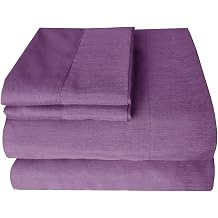 Mejoroom King Size Sheets Set, Viscose from Bamboo, Cooling Sheets for hot Sleepers in Summer, Soft, Stain Resistant, Shrink Resistant4 Pieces, purple-02