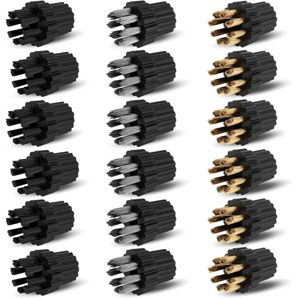 CTRLZS Steam Cleaner Cleaning Brush Head Set(18PCS), M8 Attachments, Replacement Parts& Steamer Accessories
