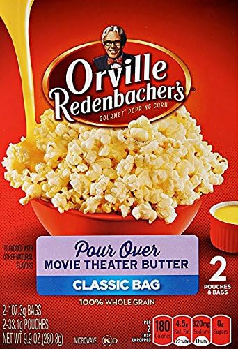 Pour Over Movie Theater Butter 2 Count Classic Bag (3 Boxes - 6 TOTAL Bags)