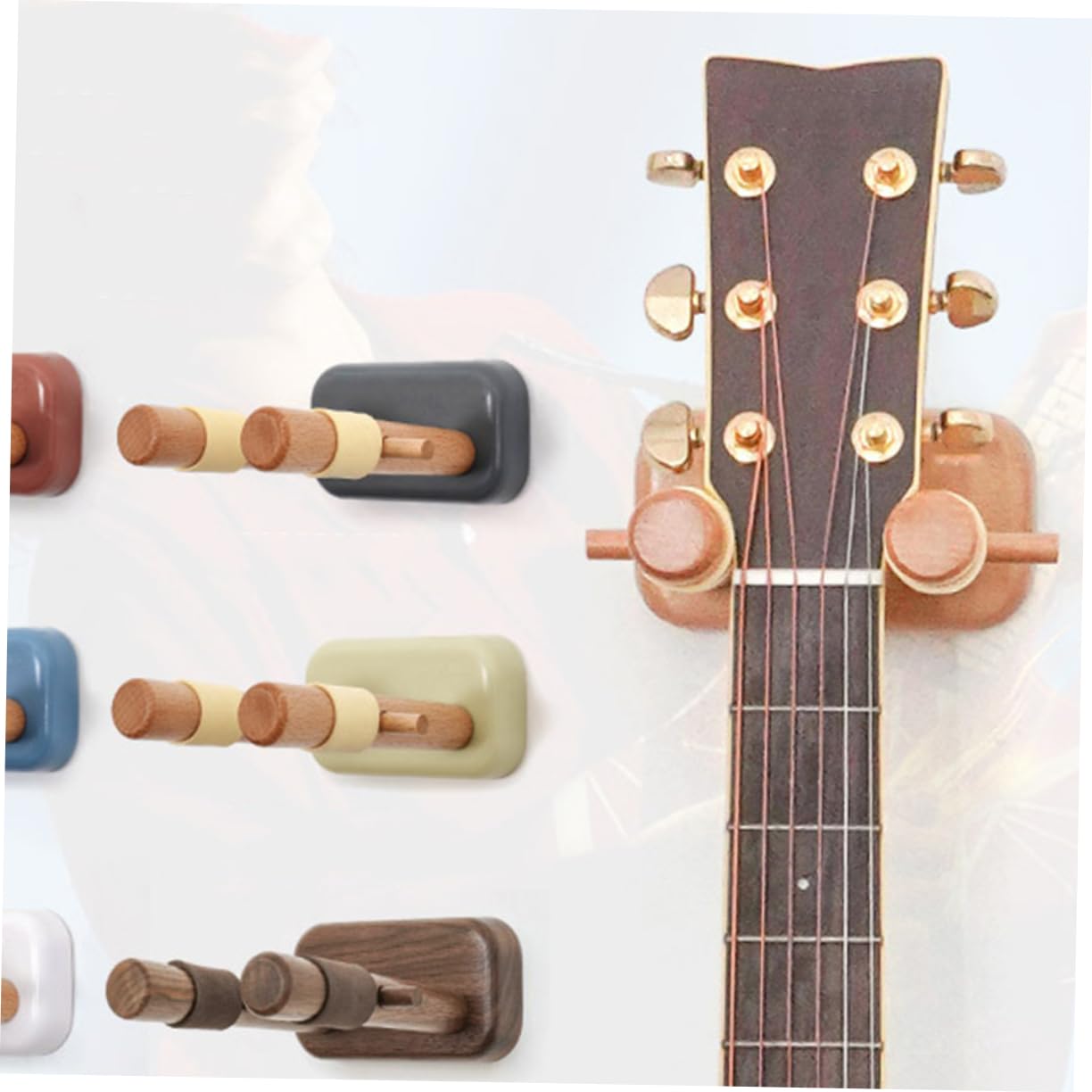 BESTonZON ganci per chitarra da parete porta chitarra da muro supporto da parete per violino supporto chitarra guitar stand appendiabiti per chitarra supporto da parete per chitarra Faggio