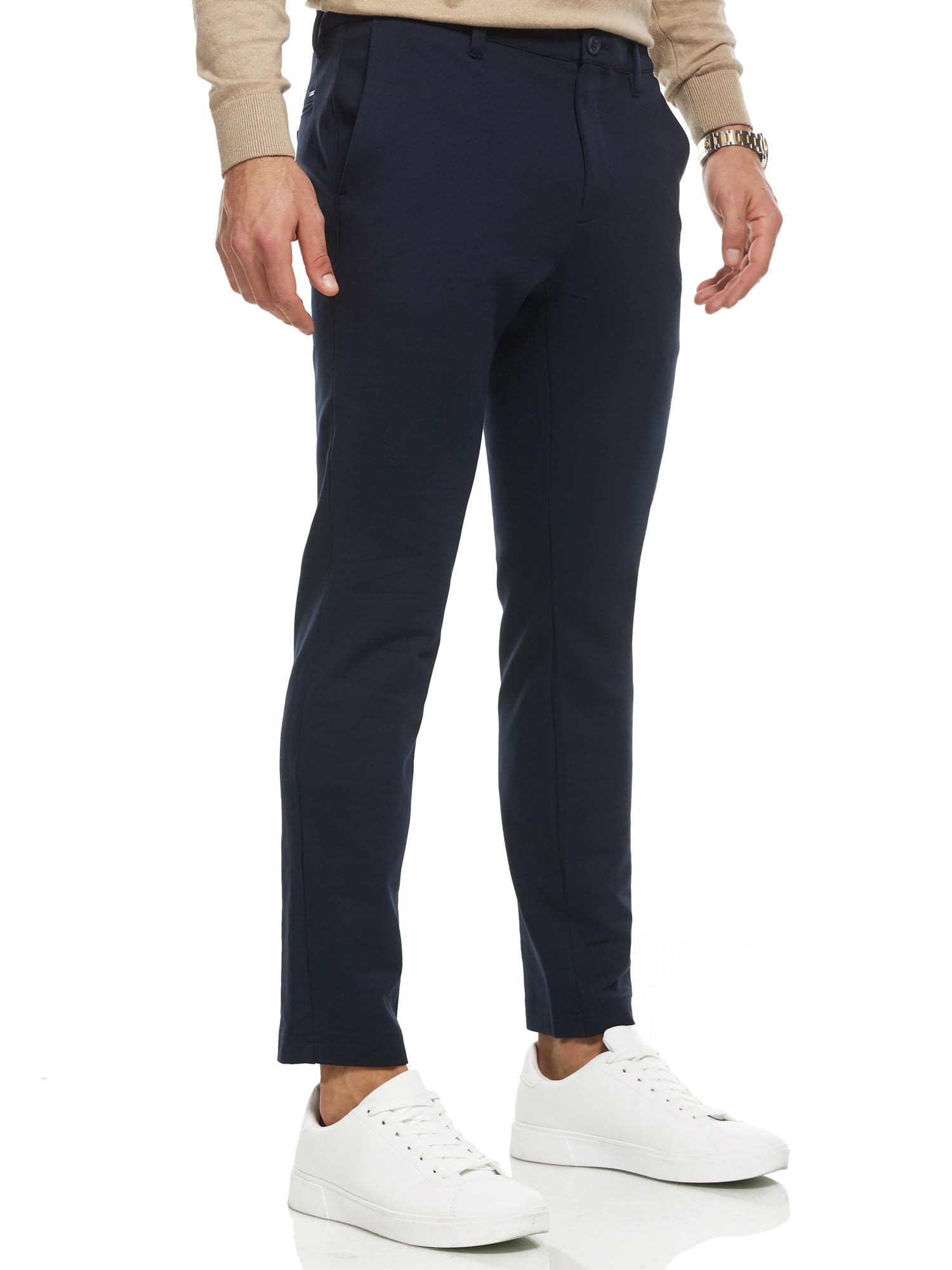 JEFF Burch Performance Pants - Pantalones chinos para hombre (tejido súper elástico)