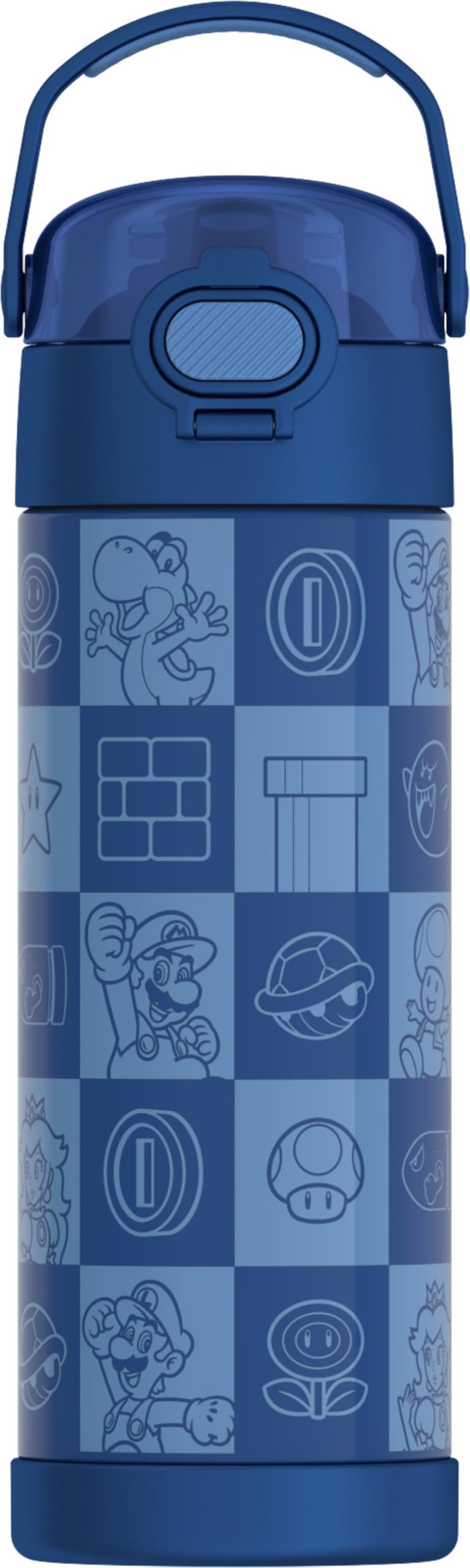 FUNTAINER Water Bottle with Spout, 16oz, Mario