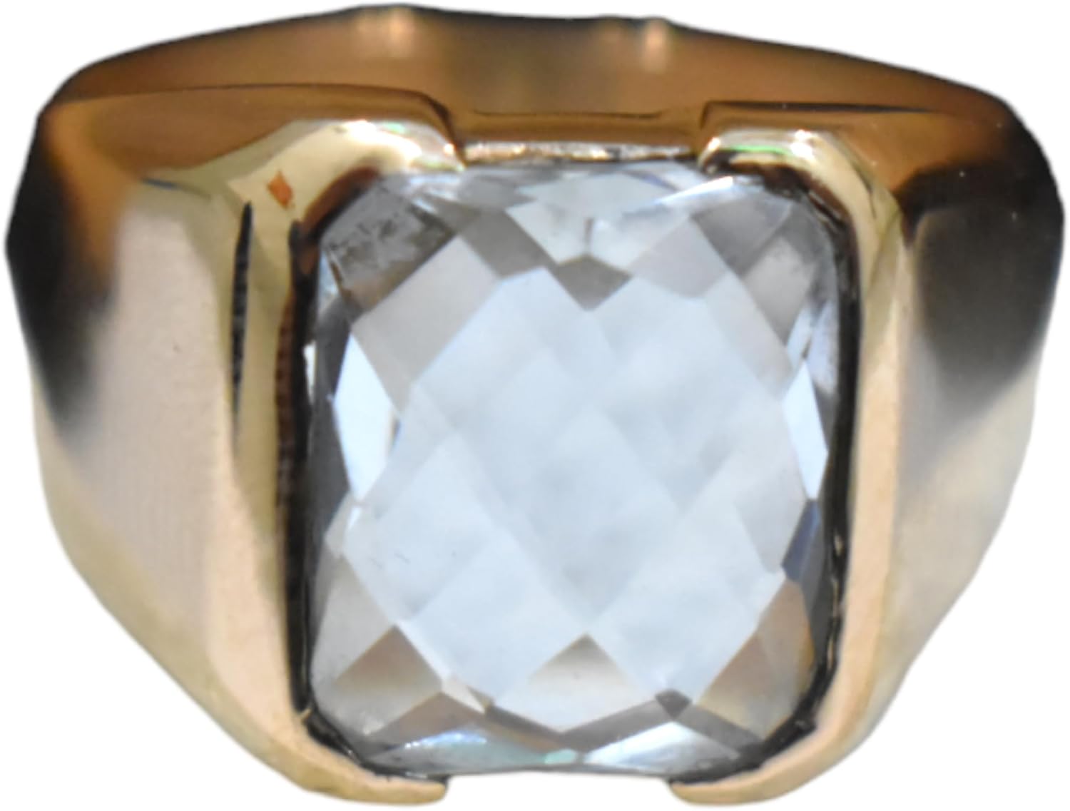 White Clear Quartz Ring, Signet 925 Sterling Silver Ring, Men Women Gemstone Ring, Handmade Jewelry, Gift Ring