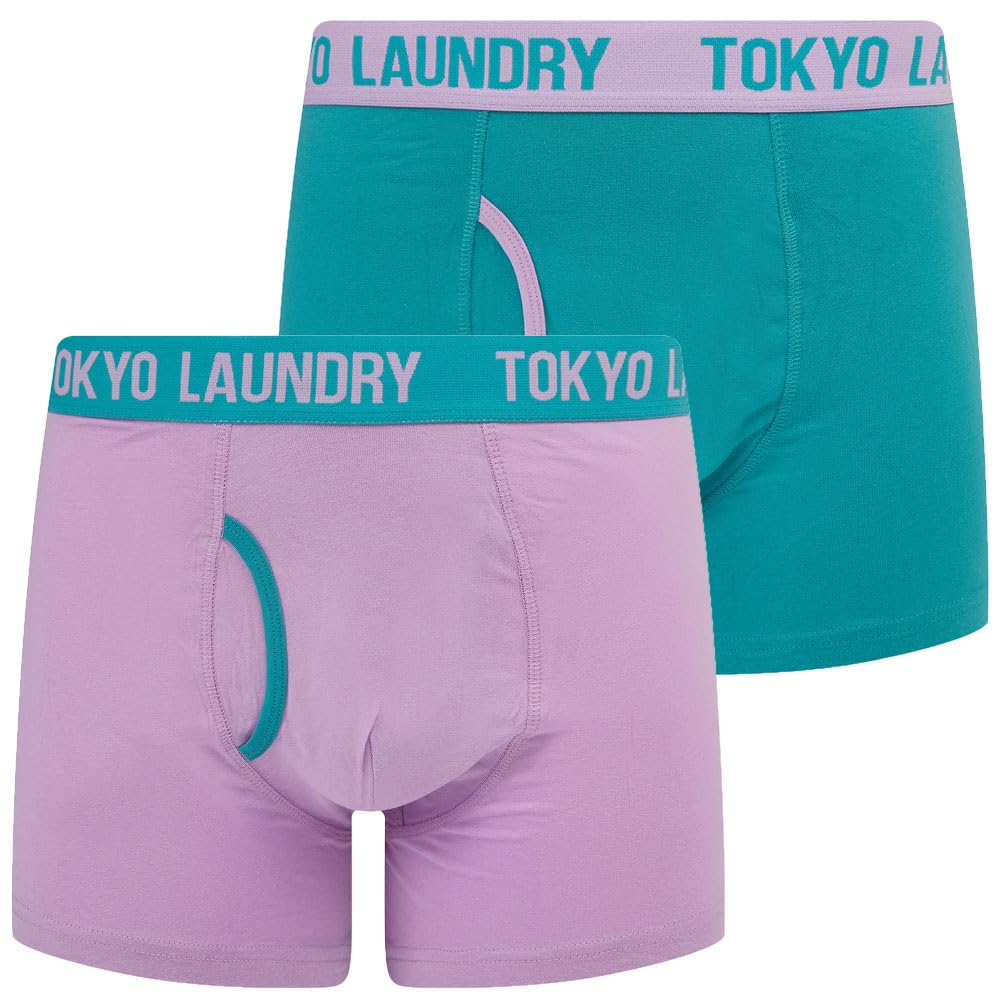 Tokyo Laundry Men's 2 Pack Gift Box Stretch Cotton Boxer Shorts Set
