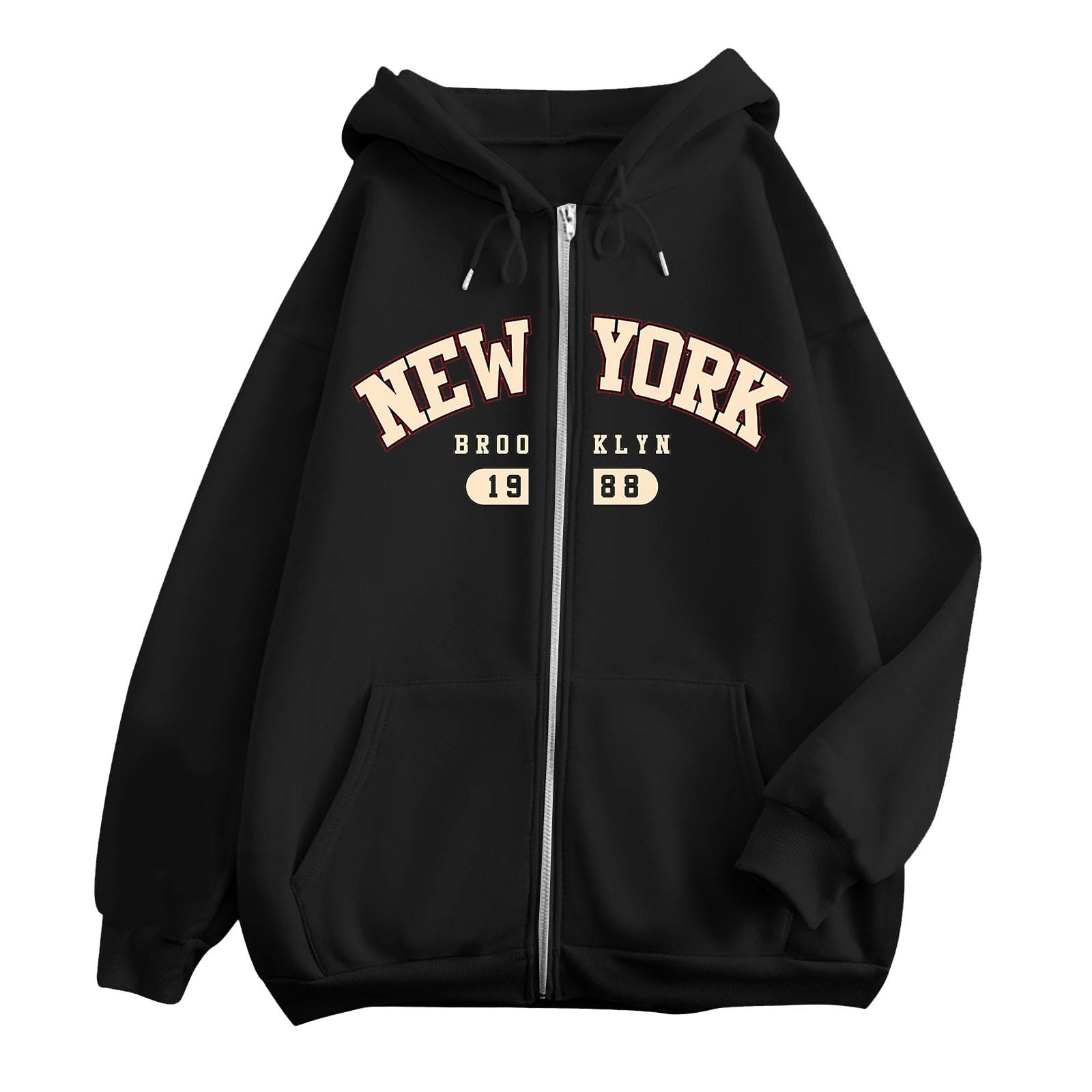 Sweatjacke Damen Hoodie Mit Reißverschluss Rundhals Sweatjacke Große Größen Hoody Elegant Leichte Mit Kapuze Sport Sweatshirt Y2K Vintage Sportjacke Langarm Bedruckt Hoodies Für Herbst-Winter
