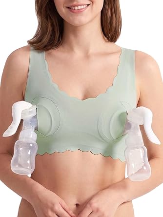 Hands-Free Nursing & Pumping Bra, Seamless Jelly Support for Women