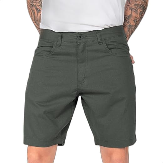 Bermuda Masculina Sarja Brim Estilo Casual Moderno Esporte Fino