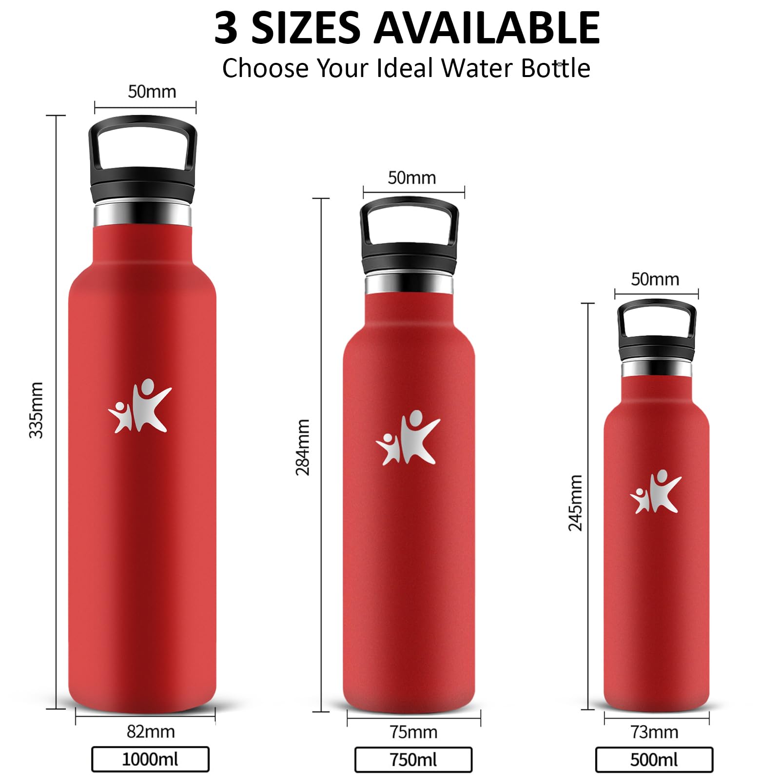 Trinkflasche Edelstahl, Wasserflasche 750ml, BPA-Frei, Thermosflasche mit Strohhalm, Isolierflasche Doppelwandig, Wasserflasche Metall, Trinkflasche Sport, Flasche für Wandern, Fitness, Camping, Yoga
