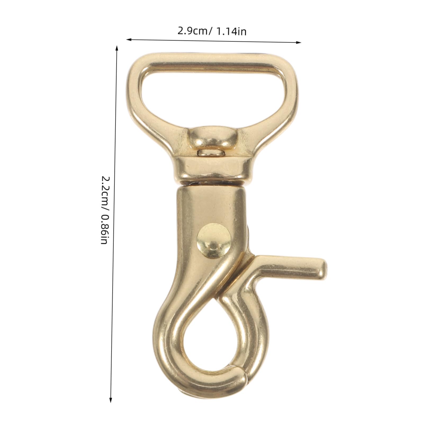 NUOBESTY Mousqueton Pivotant En Laiton Massif Pour Porte-clés Et Sac, Fixation Polyvalente Pour Projets De Bricolage Et Design Robuste