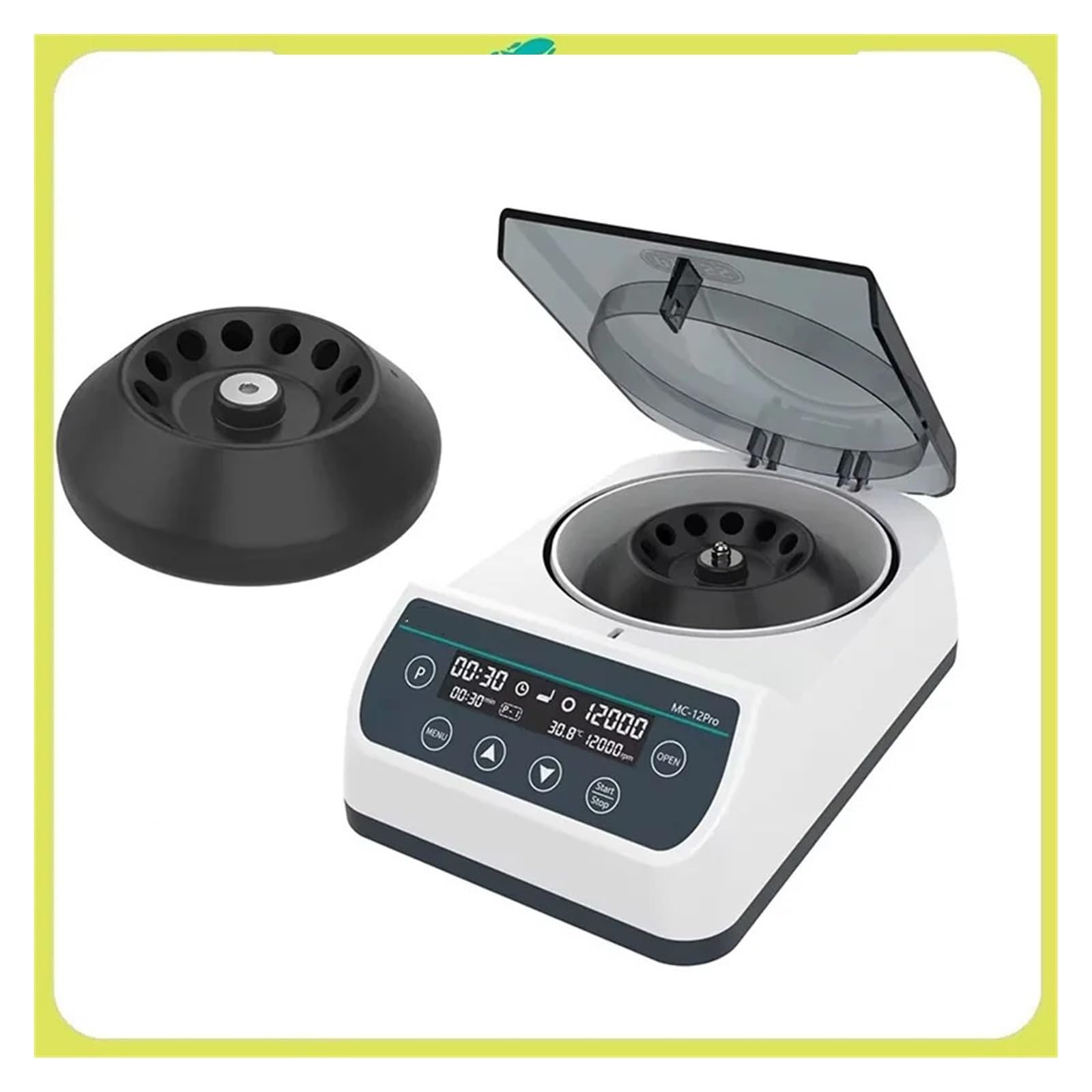 Centrífuga de mesa, Máquina Centrífuga PCR, De Plasma Digital Alta Velocidad Laboratorio, 12000RPM, 0,2/0,5/1,5/2ml, Tubo Centrífugo MC-12Pro
