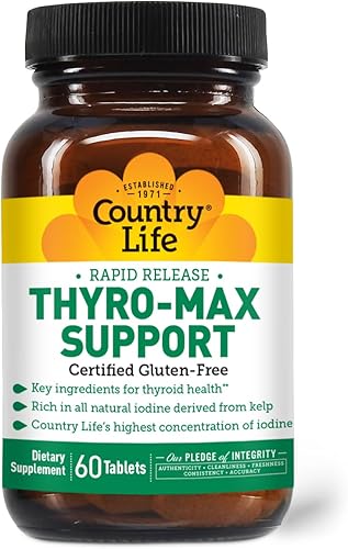 Miniatura 2 de Country Life Thyro-Max Support - 60 tabletas - Soporte de glándula tiroides - Sin gluten