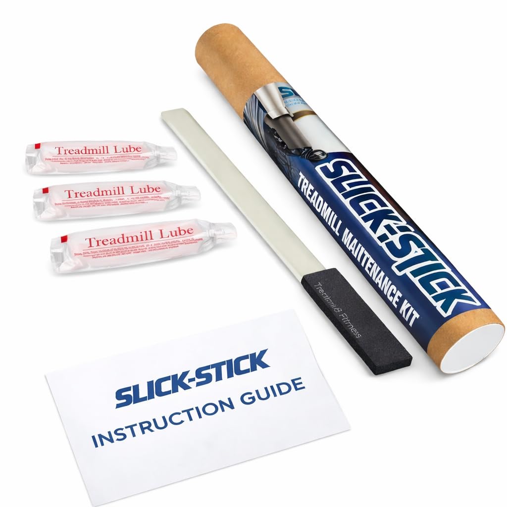 TreadLife Fitness Slick-Stick 3 Treadmill Maintenance Kit | 3X Applications of Treadmill Lubricant for Belt | 100% Silicone Lube | 15" Heavy Duty Applicator | Directions Included