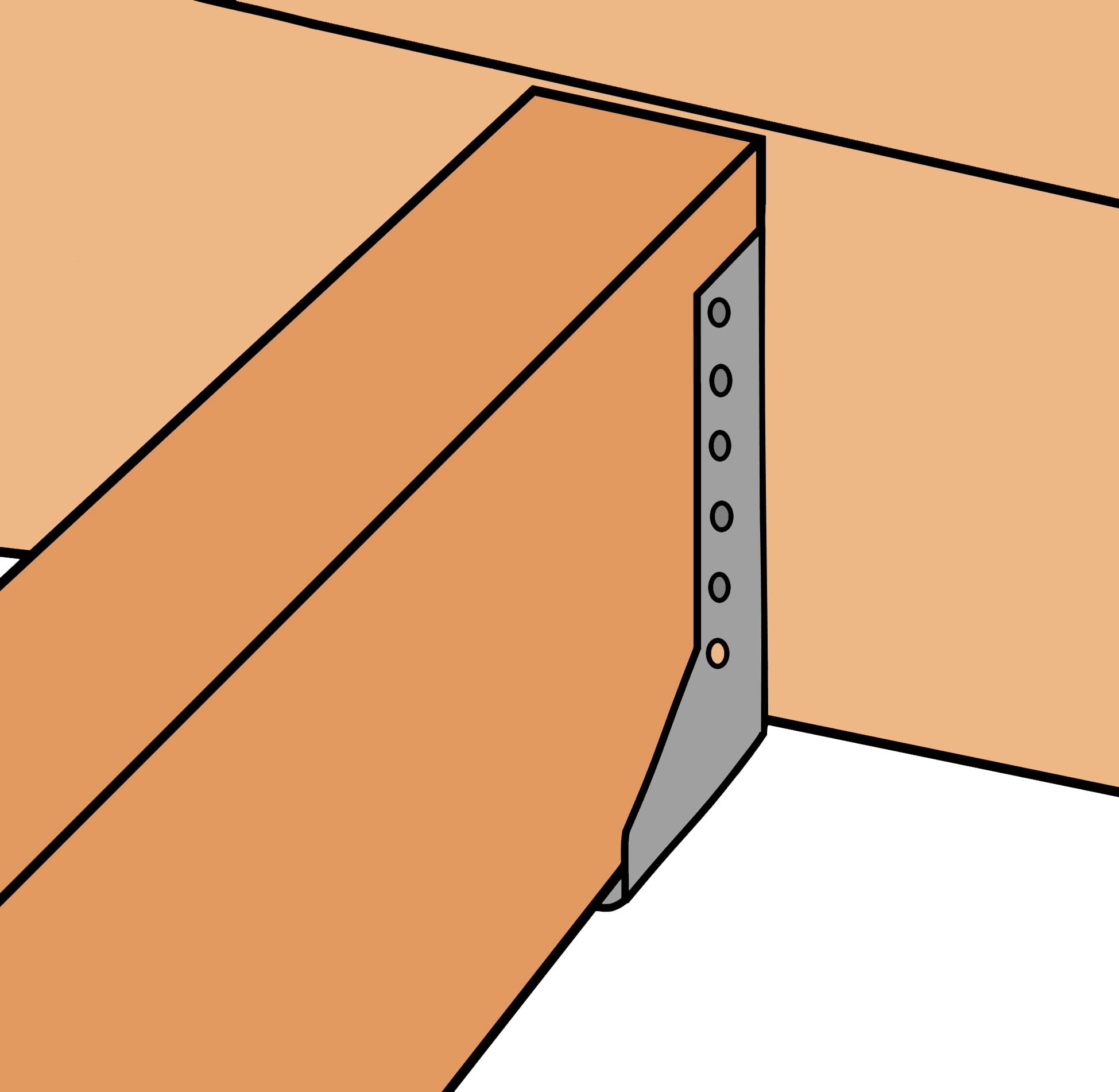 AERZETIX - C58655 - Lot de 2 Sabots de charpente à ailes intérieures 70x125x75x2 mm - sabot de solive à 32 trous - en acier zingué Z275