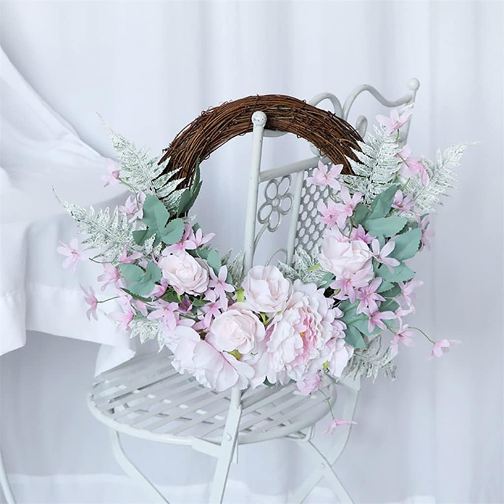 Spring Wreath Peony Wreath for All for Front Door Farmhouse Wall Outdoor Decoration
