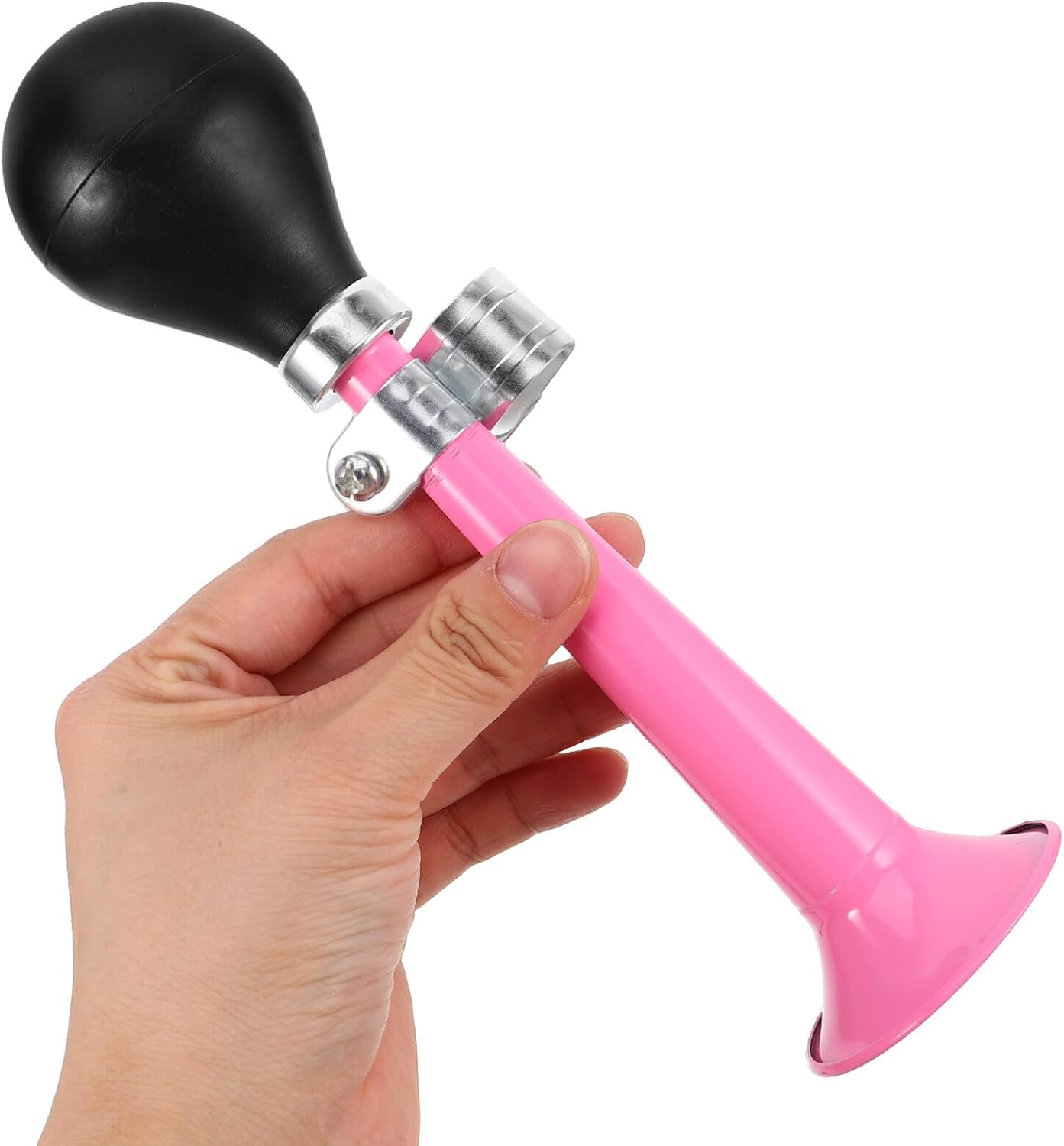 2pcs Metal Bicycle Air Horn Set Loud Manual Handlebar Horns and Mountain Bikes Outdoor Riding Accessories in Blue and Pink