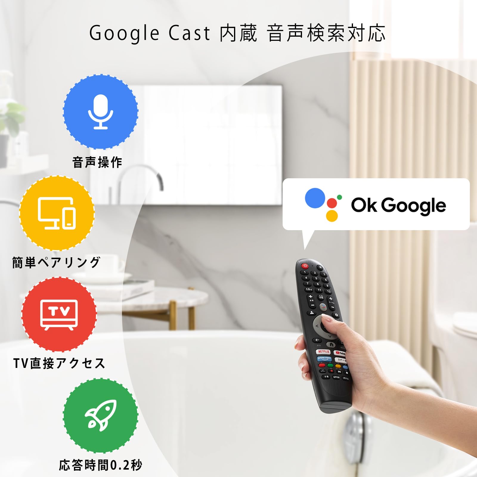 Amazon | Elecsung 22V型 鏡お風呂防水テレビAndroidテレビ内蔵