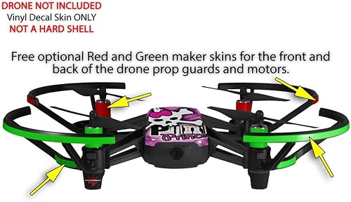 Miniatura 3 de Pegatina para la piel, paquete de 2 unidades, para DJI Ryze Tello Drone Punk Princess Drone, no incluida.