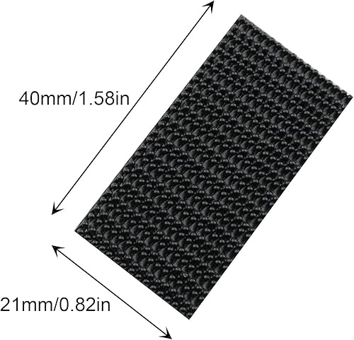 Miniatura 4 de Cinta de doble bloqueo JCBIZ 10 piezas 0.82x1.58 pulgadas Negro Doble bloqueo cierre cierre cinta autoadhesiva de enclavamiento