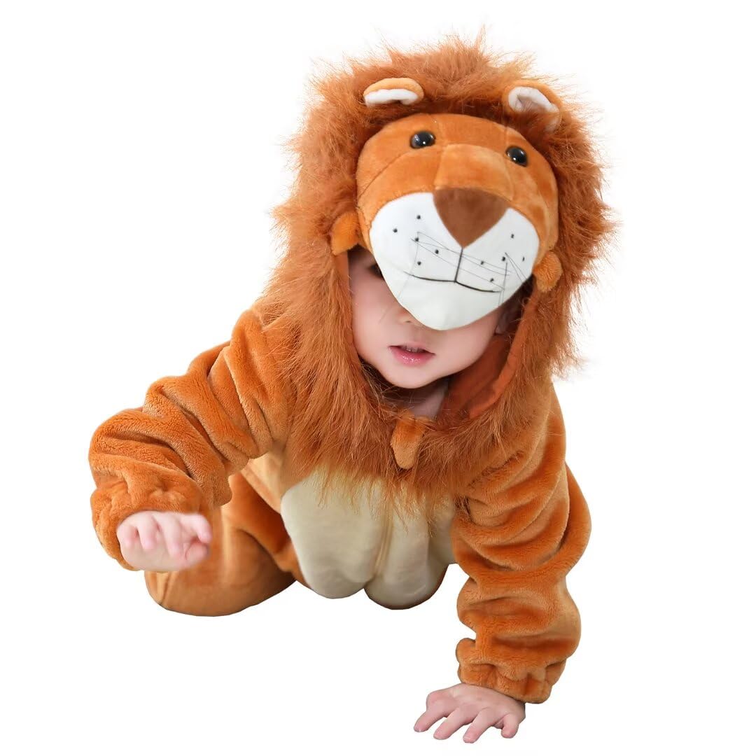 OLLULL Baby Animal Costumes Unisex Toddler Outfit Halloween Dress Up Romper