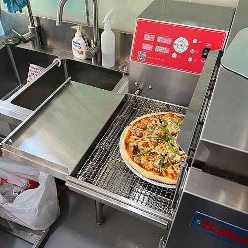 Commercial Electric Pizza Conveyor Belt Oven, Stainless Steel, Digital Control Panel, Restaurant Grade