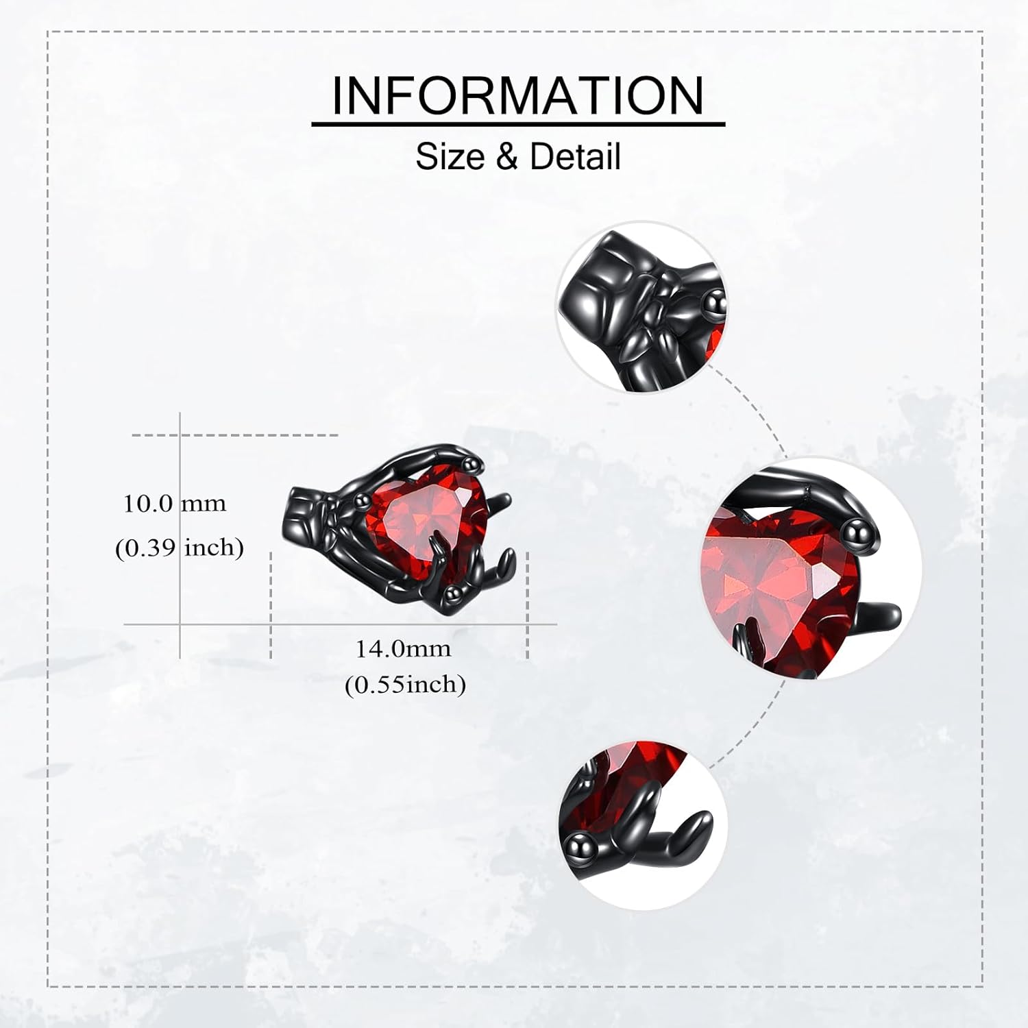 Skeleton Hand Earrings 925 Sterling Silver Skull Hand Stud Earrings Gothic Jewelry Halloween Gifts For Women Men Female Mother