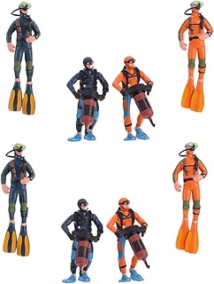 Cabilock 8pcs Diver Ornaments 's Jewelry Ornament for Kids Miniature Train Plastic Scuba Diver Figure Bath Bombs Kids Mini Plastic Scuba Diver PVC Figure Decor Diver Decorations PVC