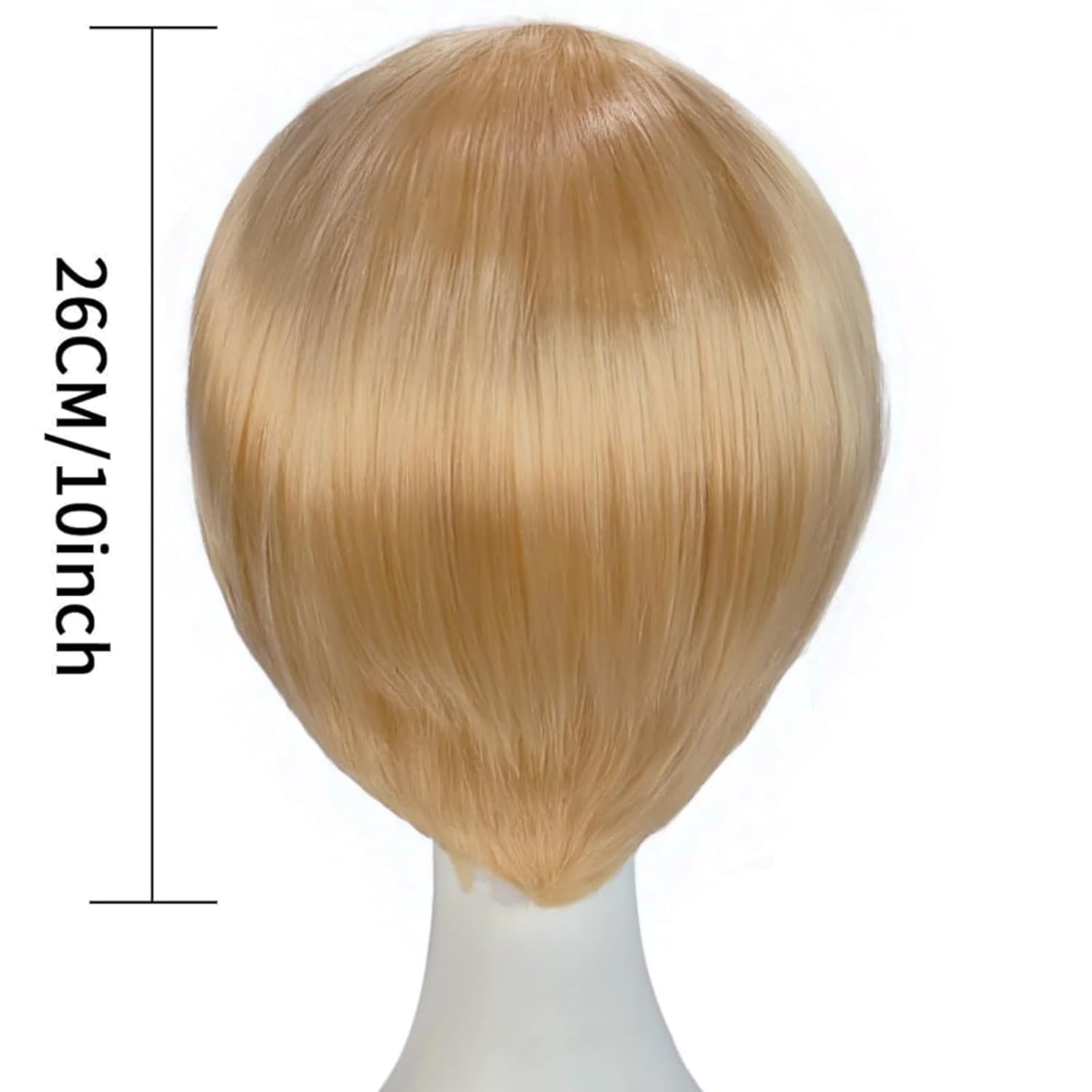 JoneTing Blonde Mushroom Wig【+Hair Cap】 Bowl Cut Wigs Men for Halloween Party Wigs Short Blonde Funny Wig for Man Blond Bob Hair With Bang for Christmas Cosplay Costume - Image 6