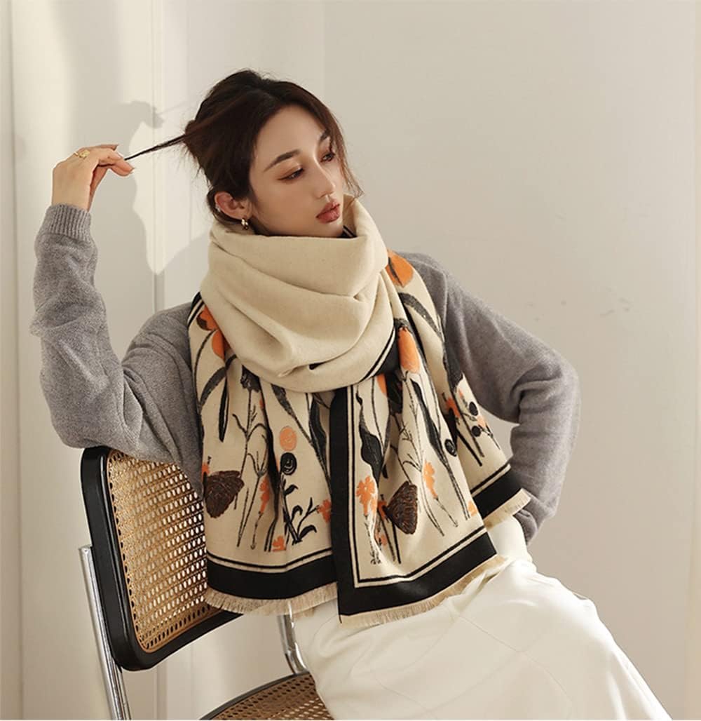 Women's Blanket Chunky,Pashmina Shawls Wraps Oversized Winter & Fall Warm Scarfs Soft Cashmere Feel for Women - Image 3