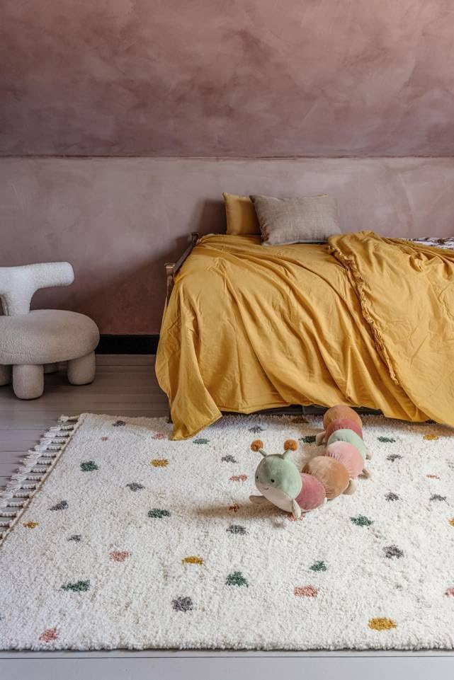 Confetti, Kids Rug, Shaggy/Handloom, 3′3″ x 5′3″ ft (100x160 cm), Rectangular, Medium Pile, Room, Dry Clean Only, Without Dangerous Chemicals, Off White